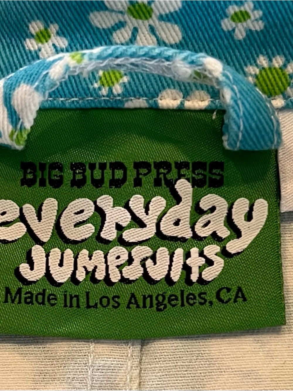 Big Bud Press Blue Lazy Daisy Everyday Jumpsuit Size L - Picture 3 of 7